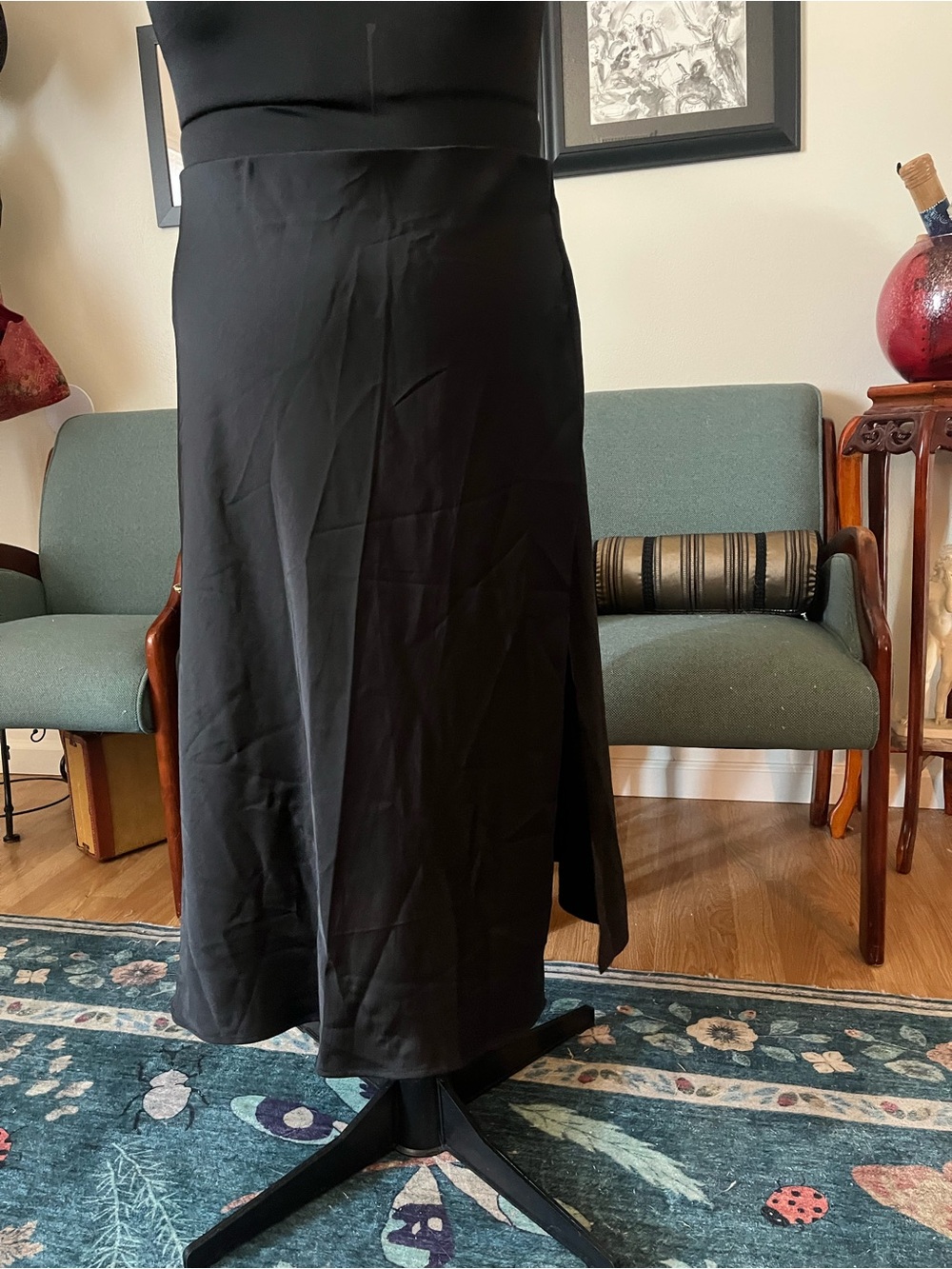 a new day Black Maxi Skirt with Side Slit